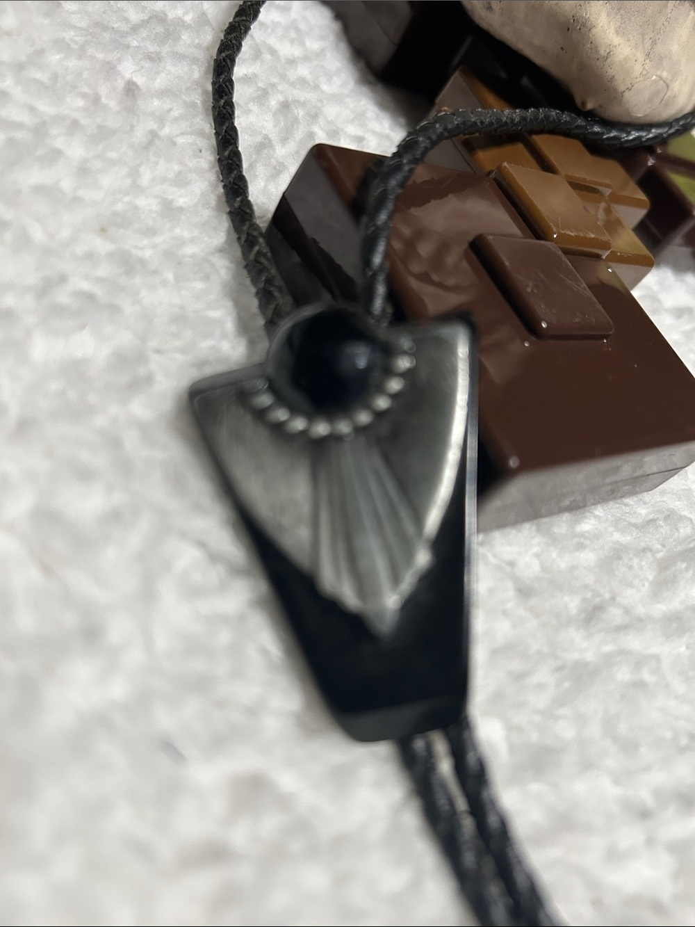 Black leather Bolo tie 🤠 - Picture 2 of 4